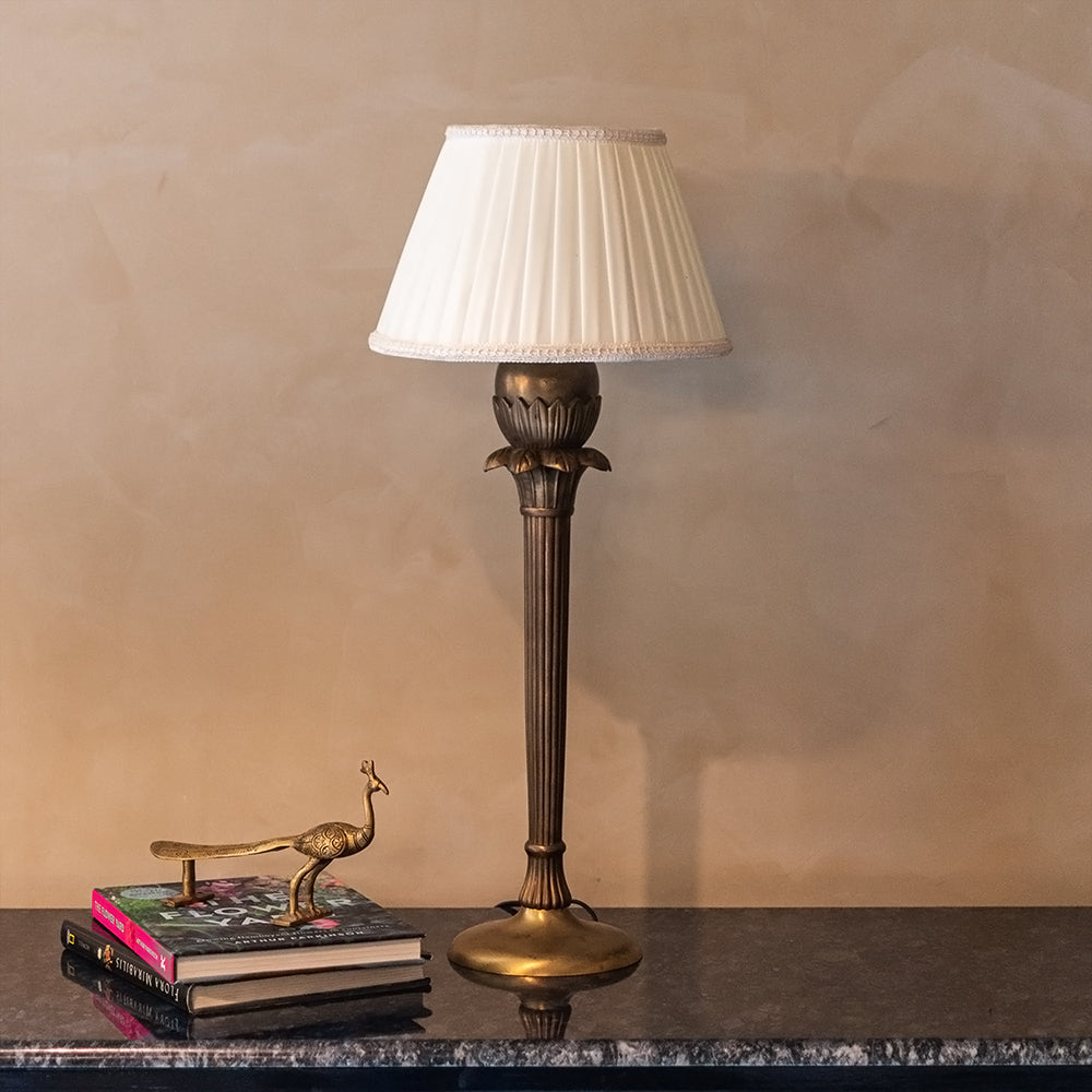 Flora Antique Brass Table Lamp