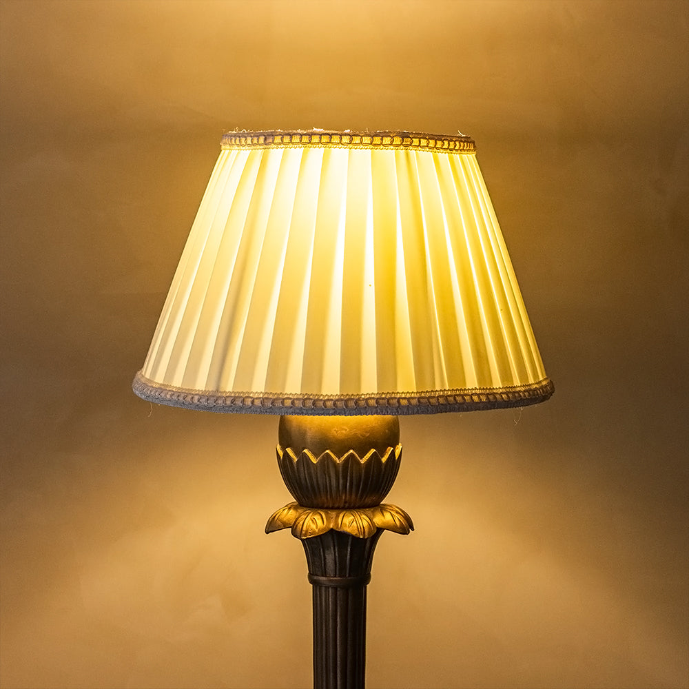 Flora Antique Brass Table Lamp
