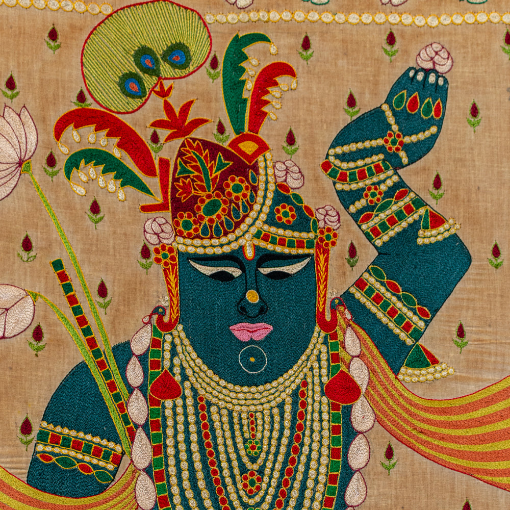 Embroidered Wall Art - Pichwai Shrinathji