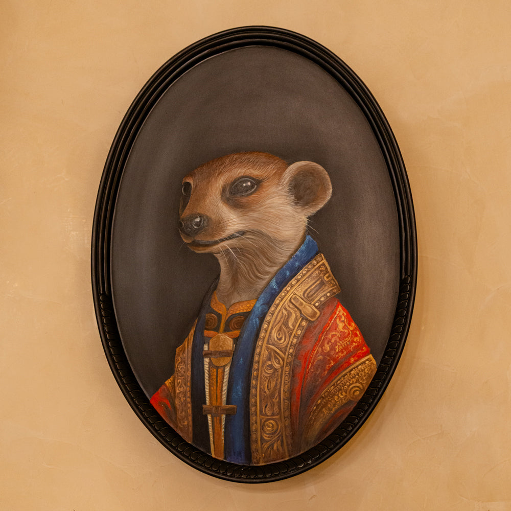 Anthro Oval Art - Noble Meerkat