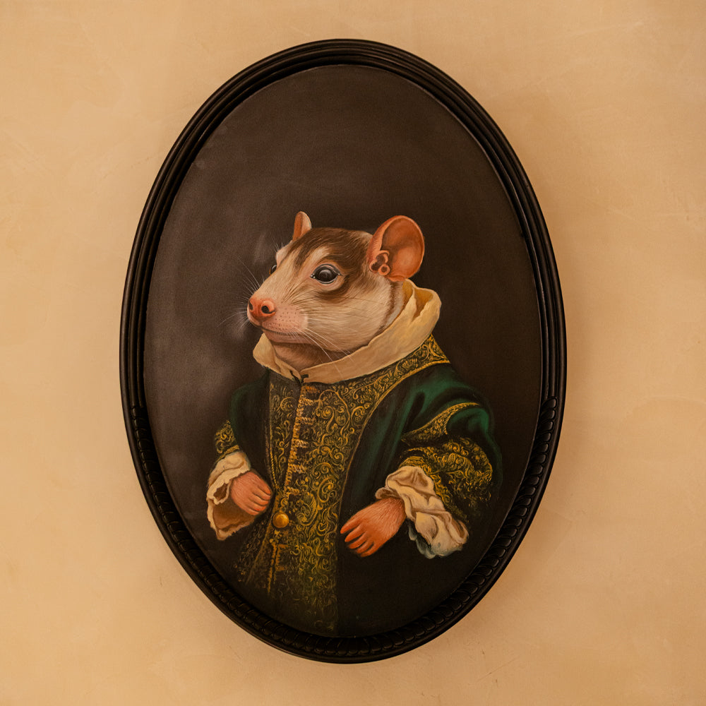 Anthro Oval Art - Sir Whiskers