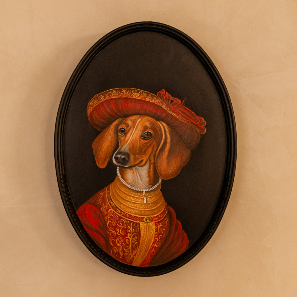 Anthro Oval Art - Duchess Dachshund