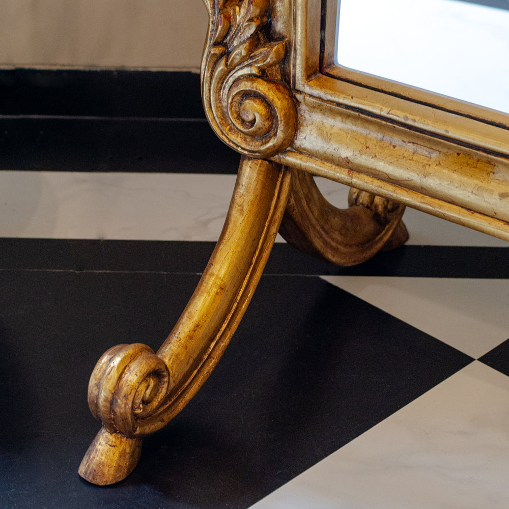 Tall Rococo Mirror on Stand