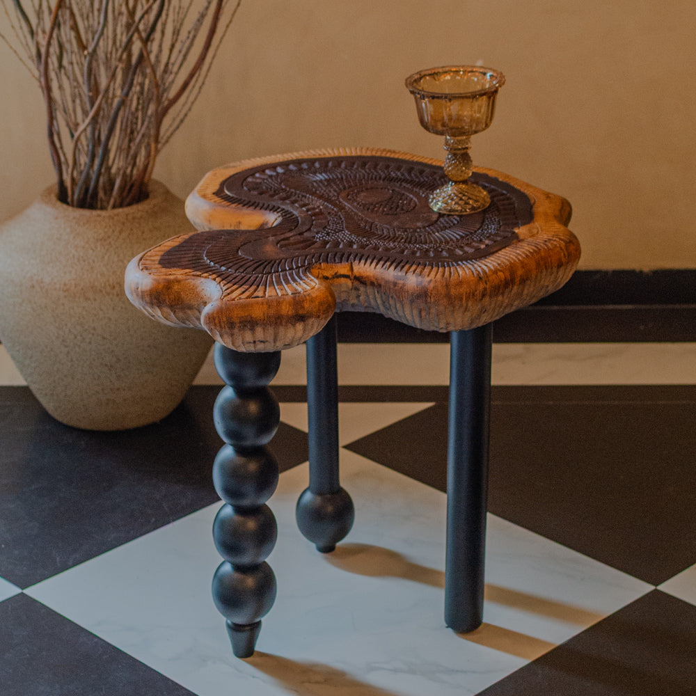 Custom Ripple Carved Table II