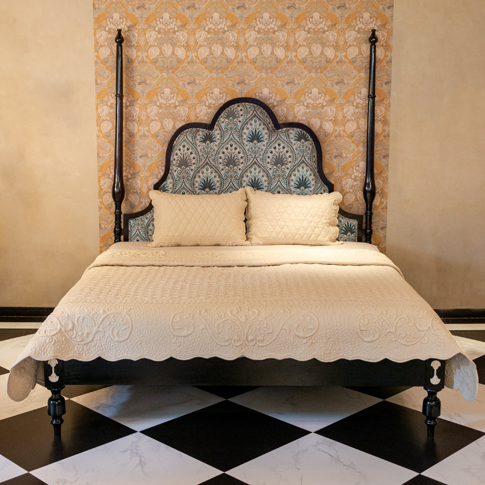 Custom Victorian Four Poster Bed - Black