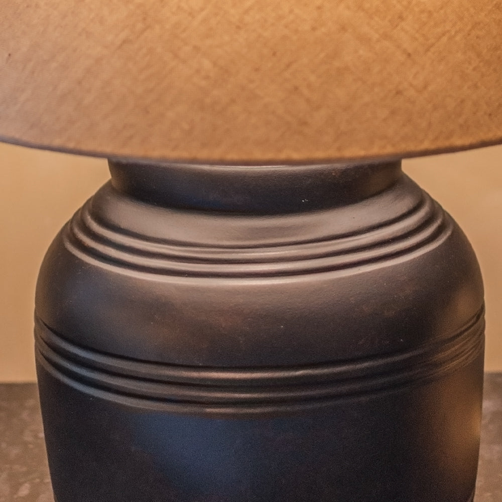 Earth Ceramic Table Lamp - Black