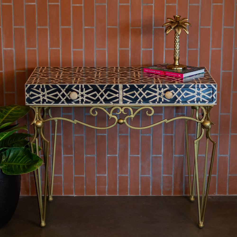 Logan Bone Inlay Study Table