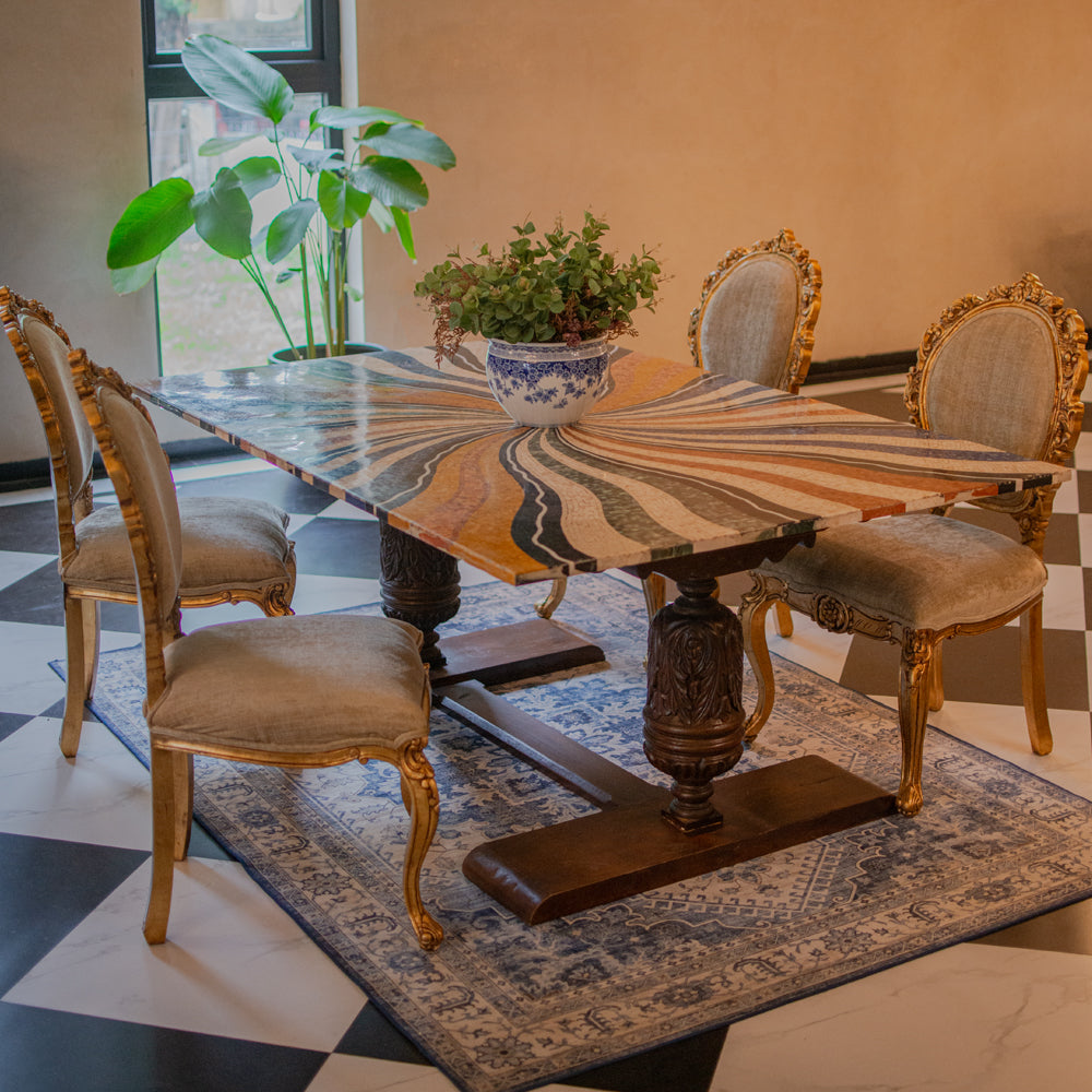 Palazzo Stone Inlay Dining Table