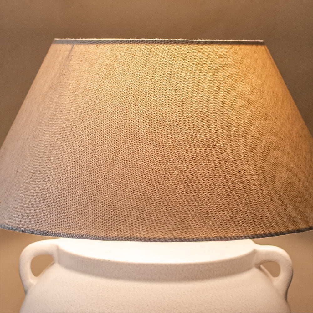 Harvest Jar Ceramic Table Lamp - White