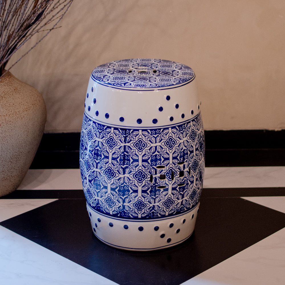 Ceramic Drum Stool/Side Table