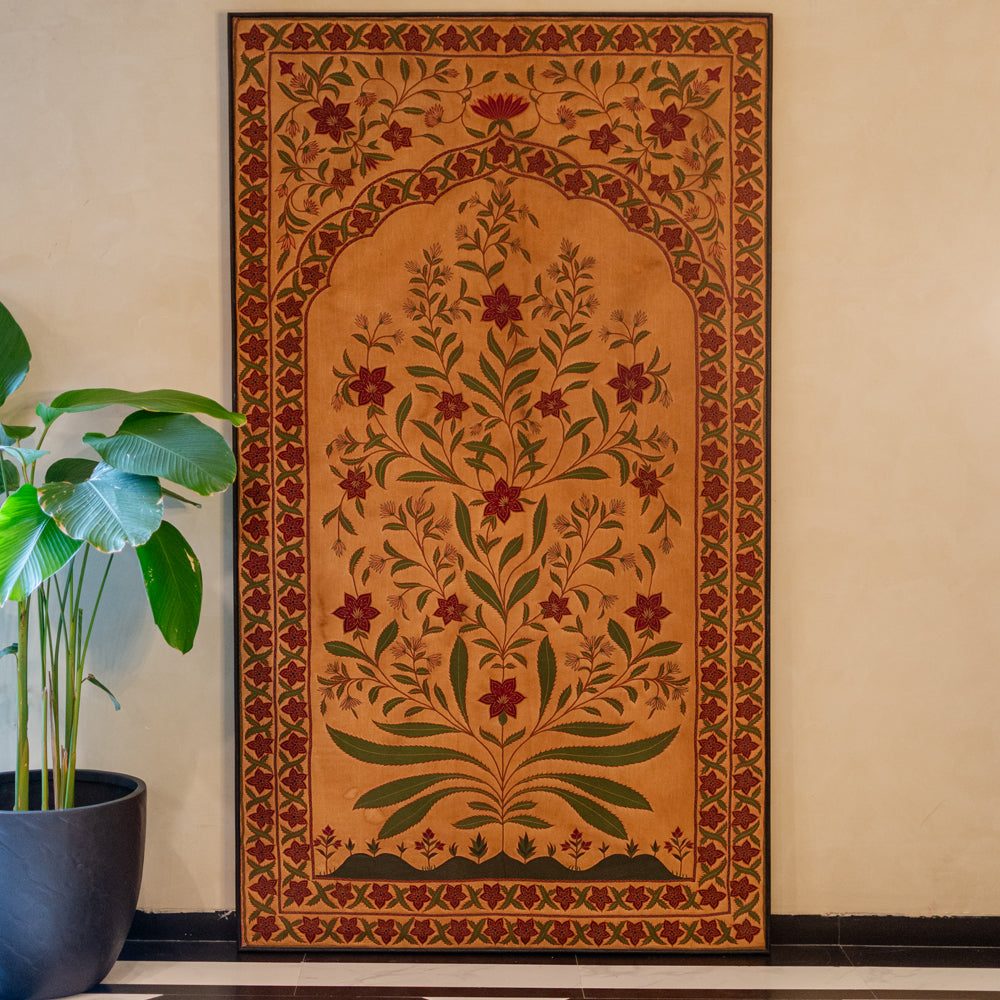 Embroidered Wall Art - Mughal Garden