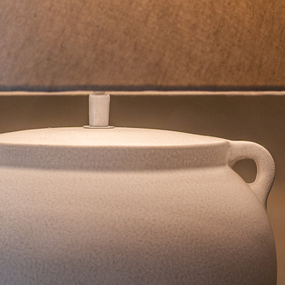Harvest Jar Ceramic Table Lamp - White