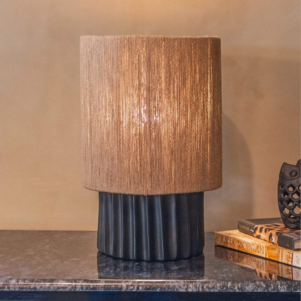 Weave Ceramic Table Lamp - Black