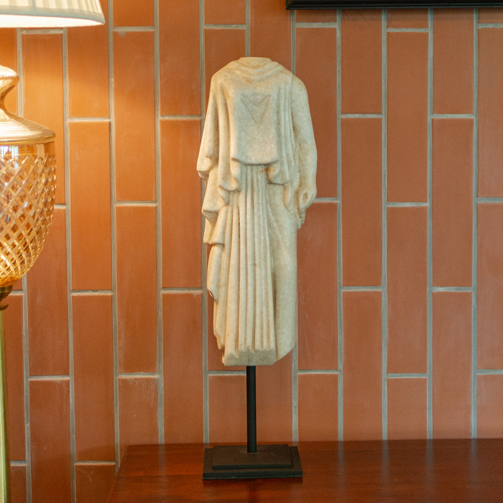 Draped Marble Toga Sculpture
