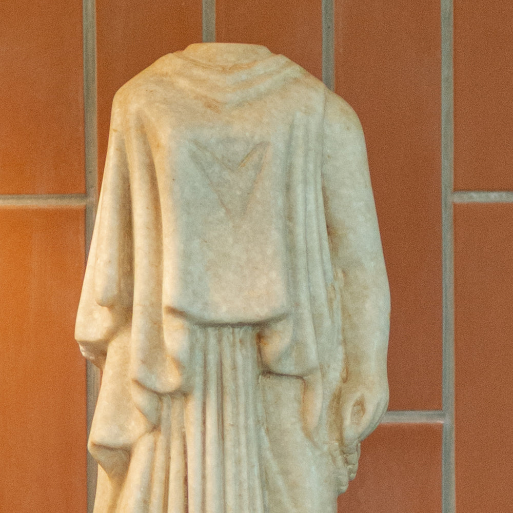 Draped Marble Toga Sculpture