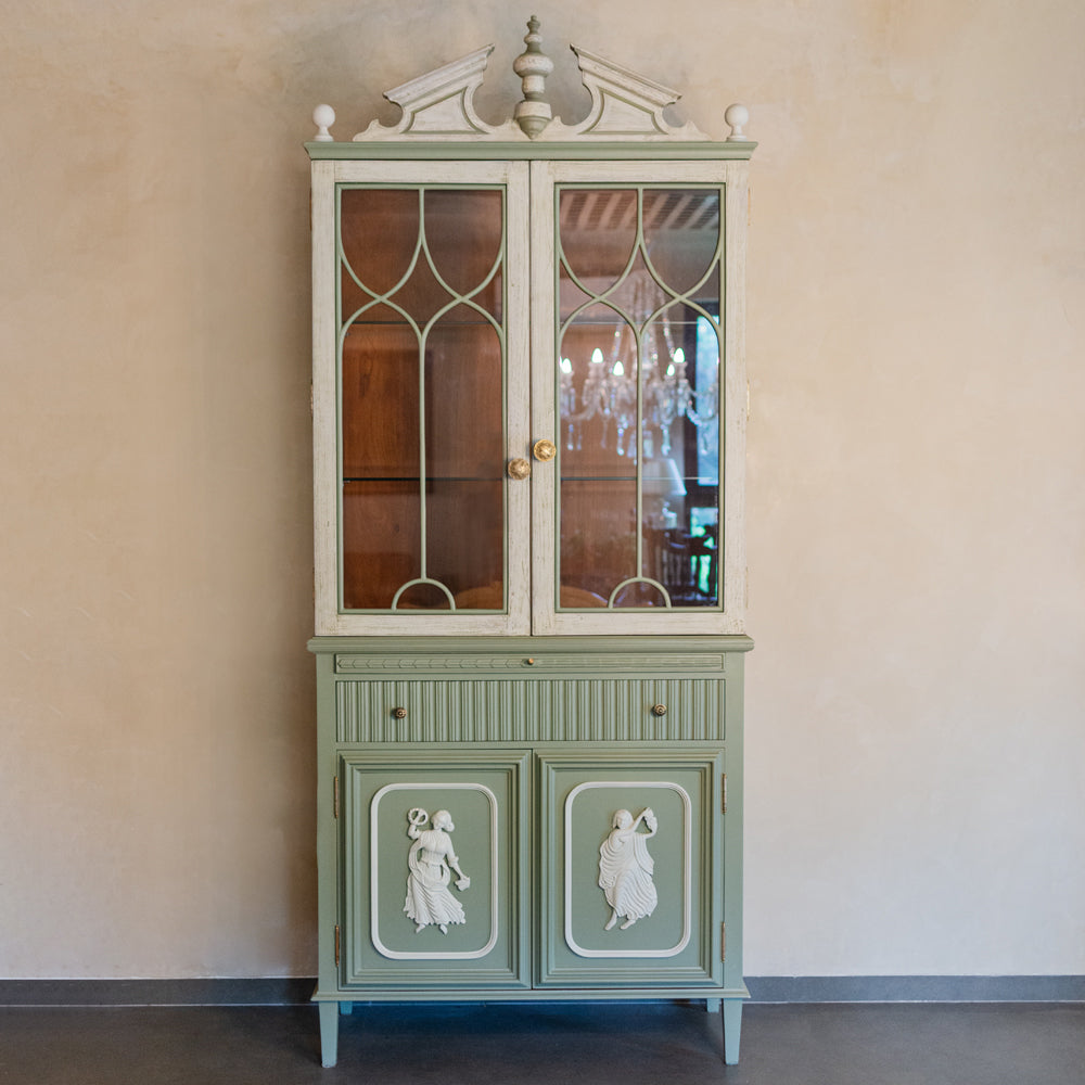 Greco-Roman Cabinet with Hand Carved Sculptures