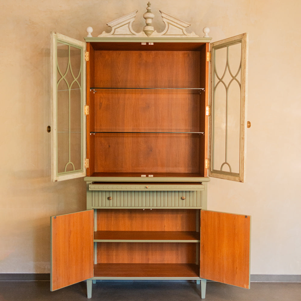 Greco-Roman Cabinet with Hand Carved Sculptures