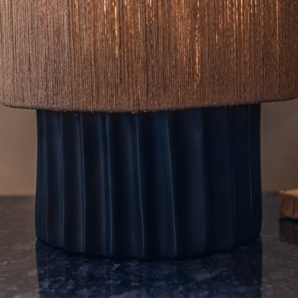 Weave Ceramic Table Lamp - Black