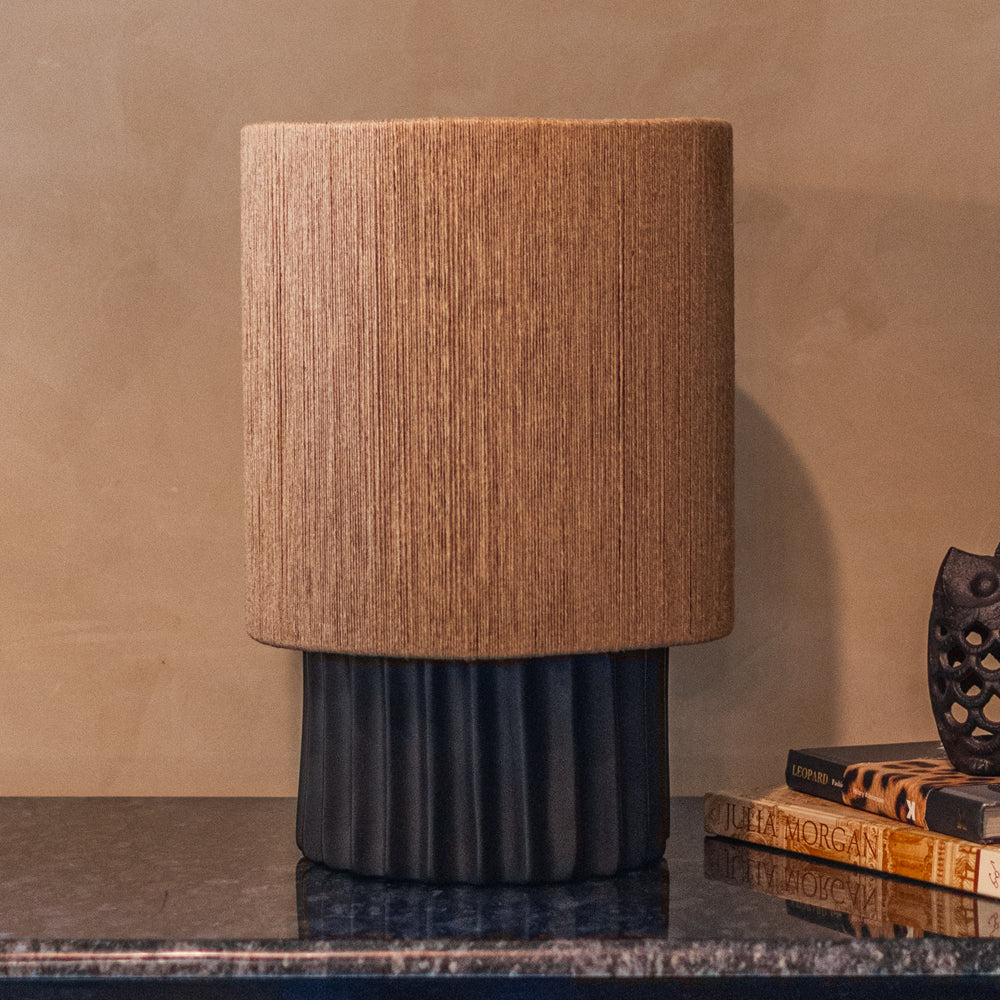 Weave Ceramic Table Lamp - Black