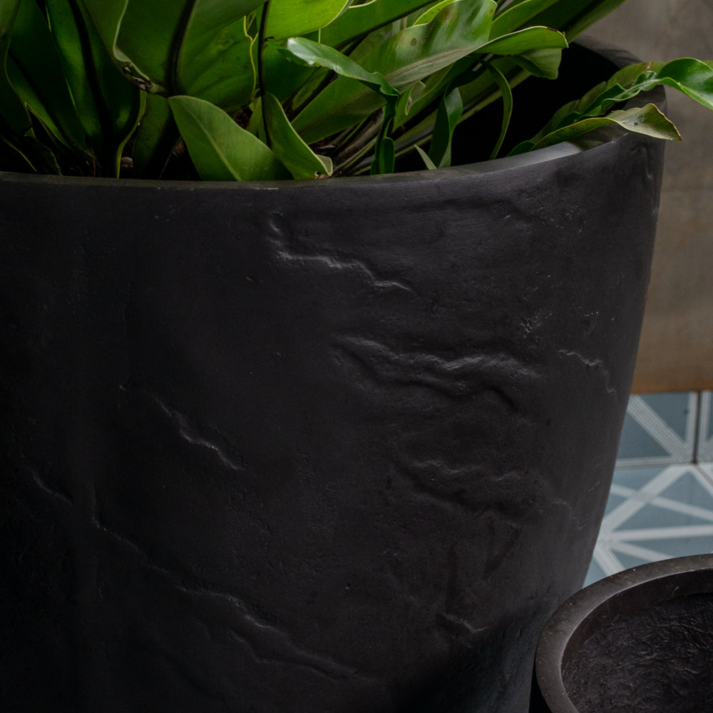 Dark Brown Textured Planter