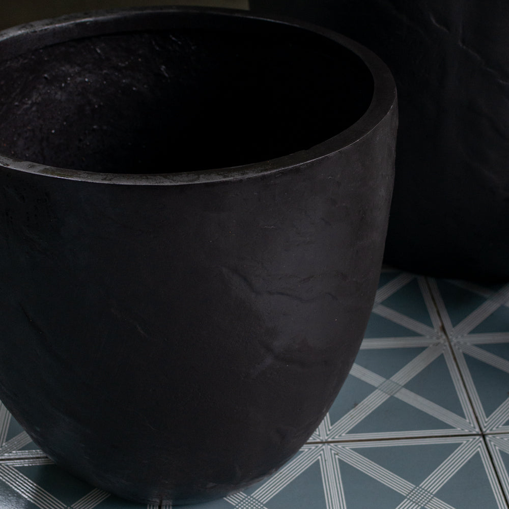 Dark Brown Textured Planter