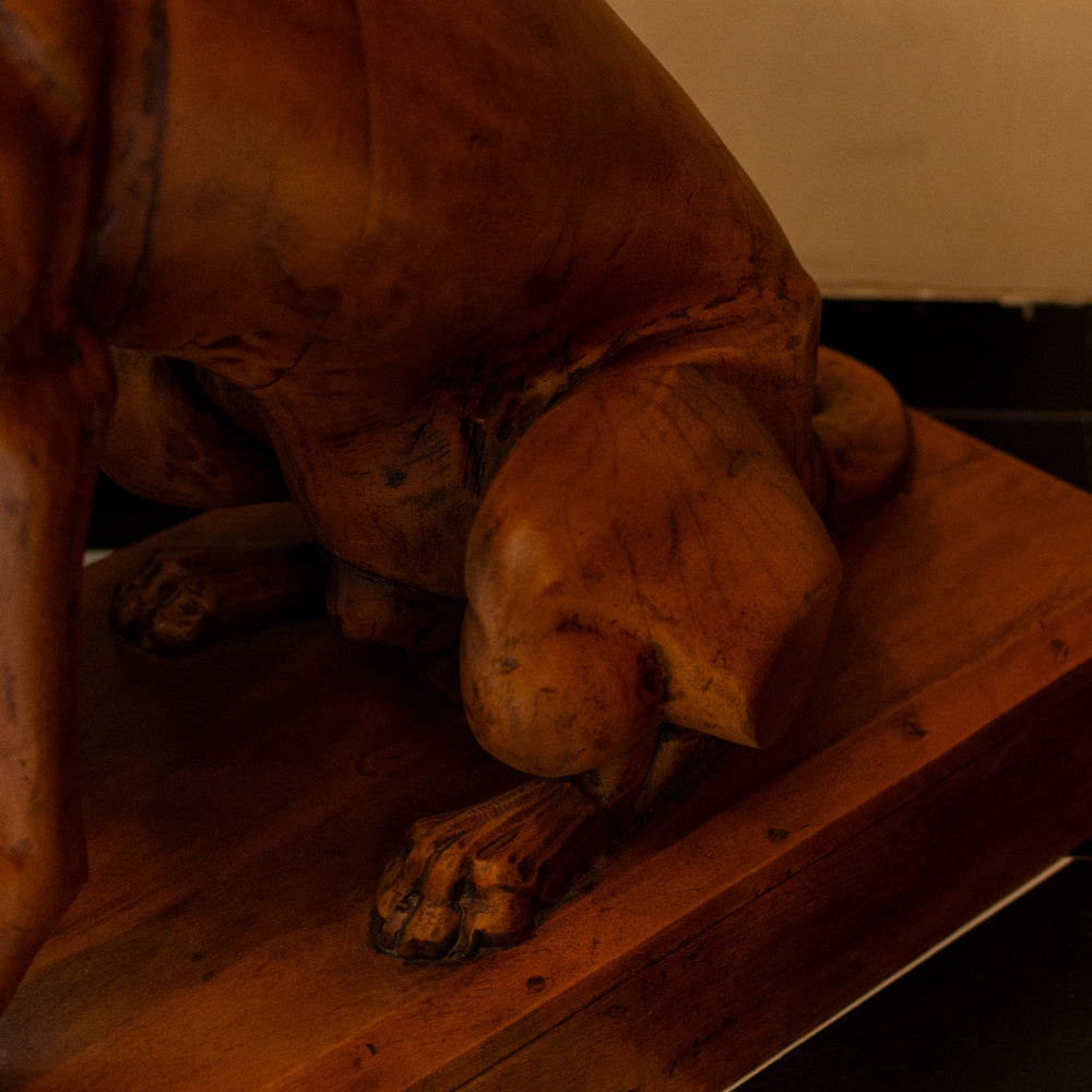 Carved Wooden Dog