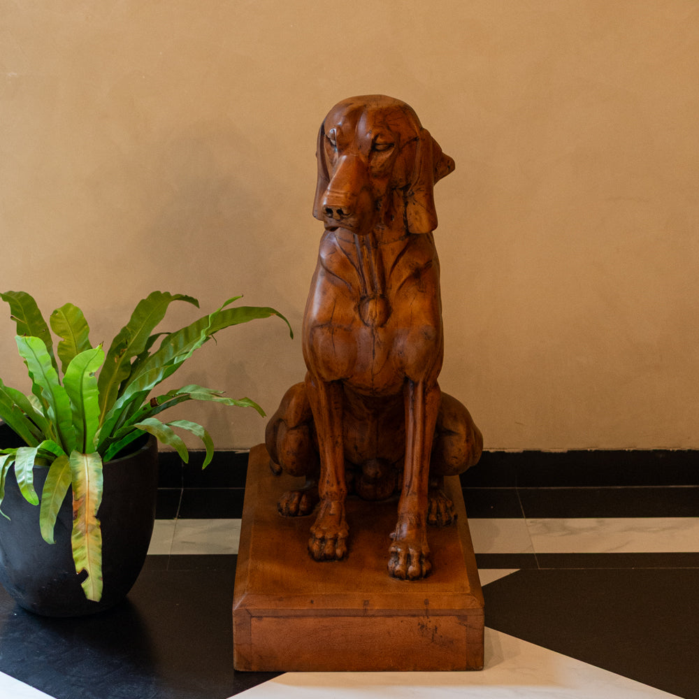 Carved Wooden Dog