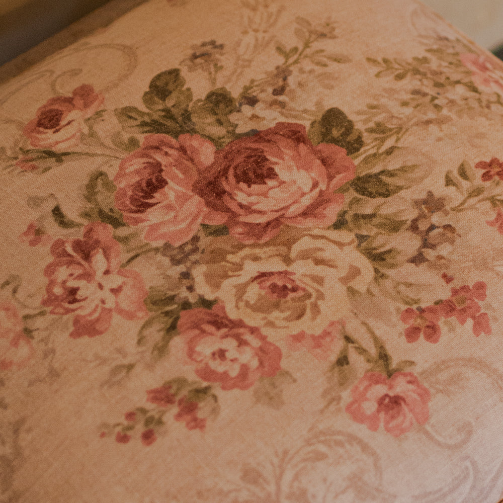 Rococo Floral Vanity Stool