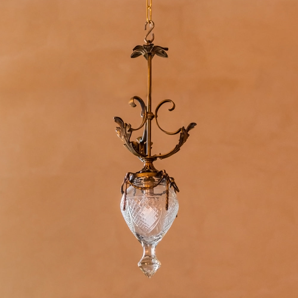 Brass & Cut Glass Daphne Light
