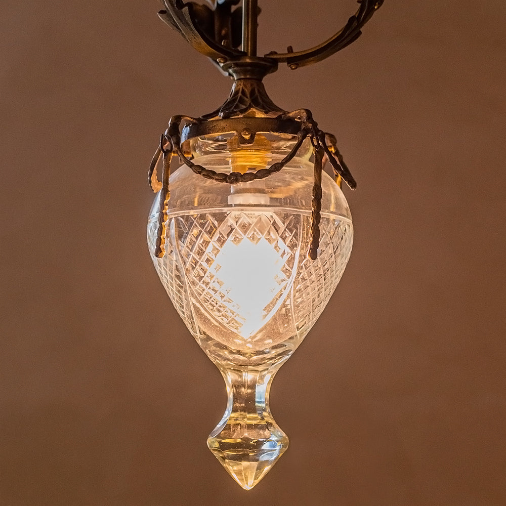 Brass & Cut Glass Daphne Light