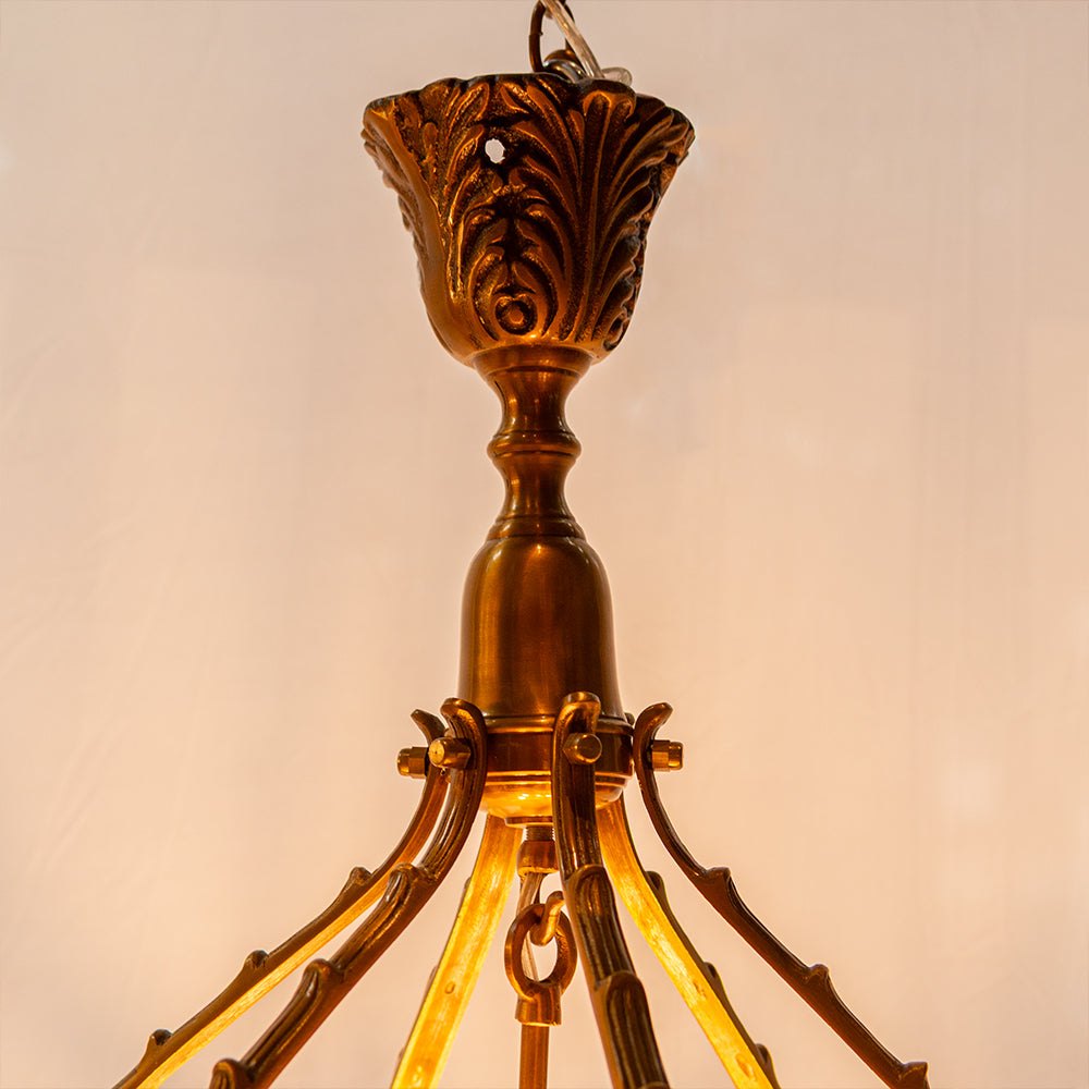 Ornate Brass Lantern Chandelier
