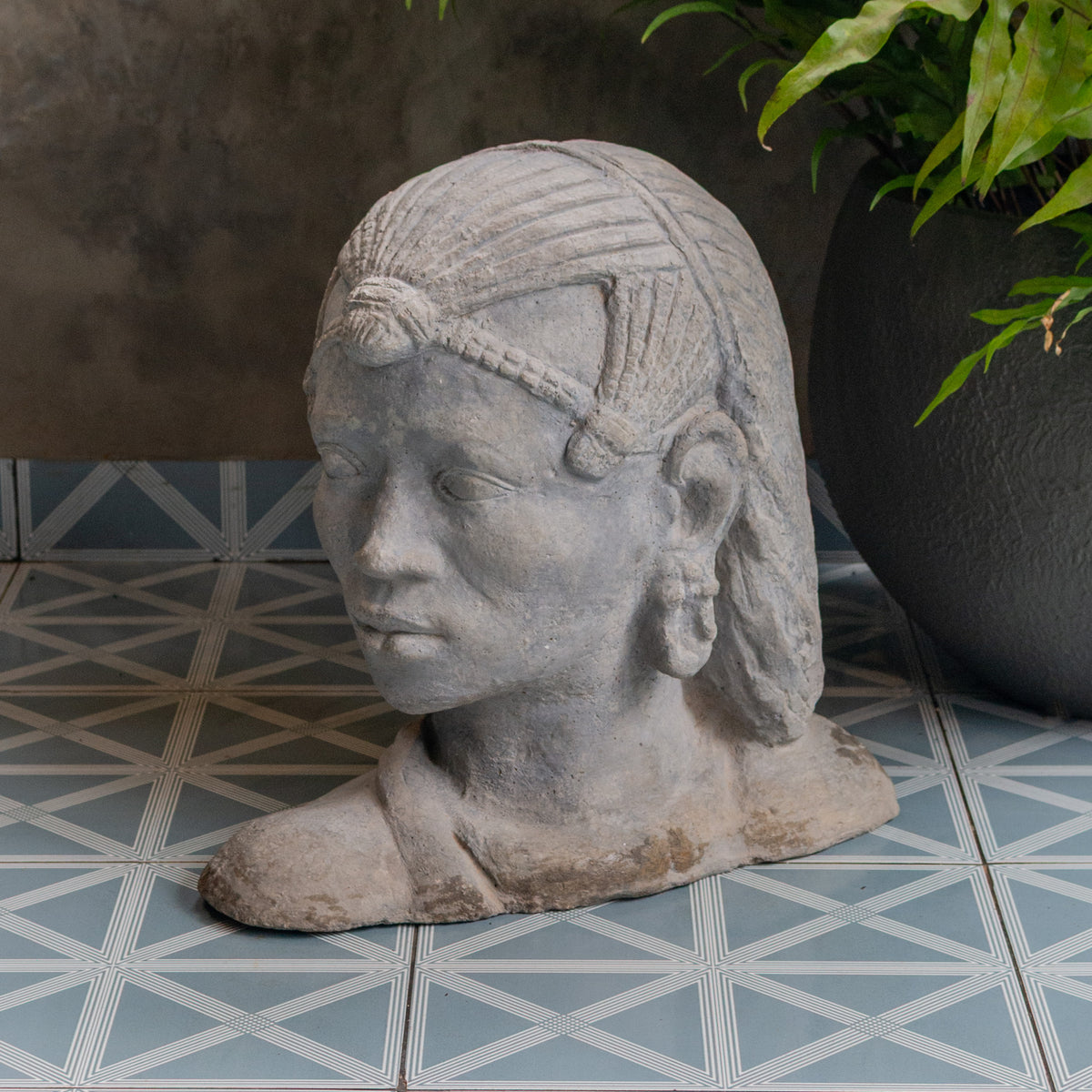 Custom Cement Tribal Head