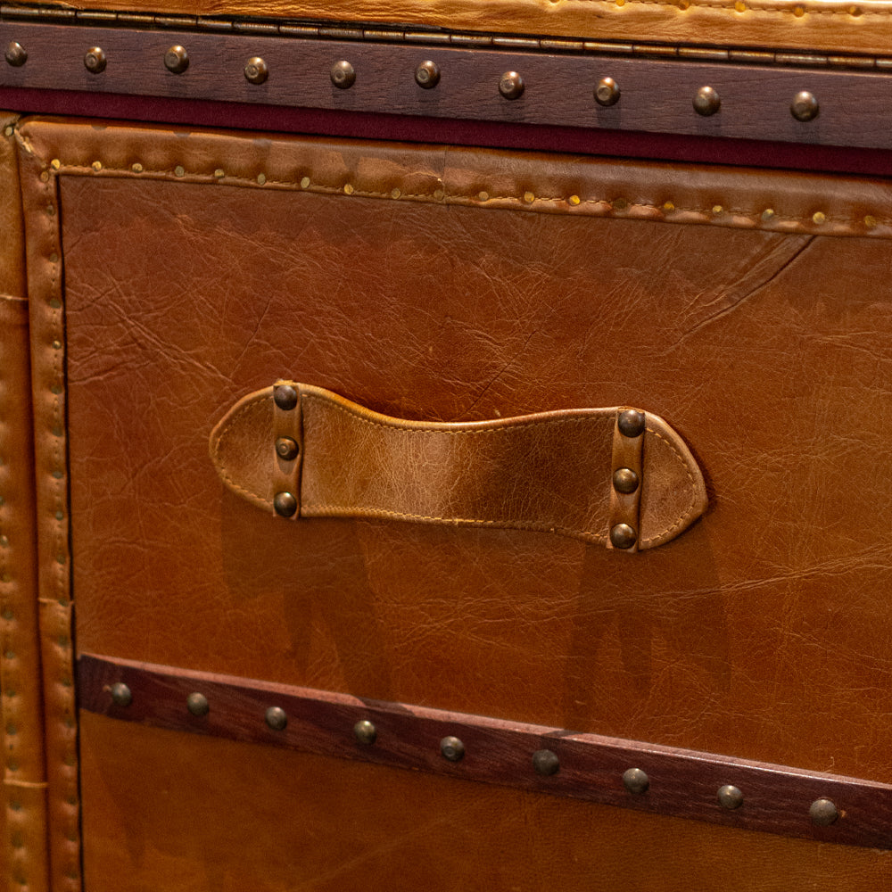 Vintage Trunk Bar Cabinet