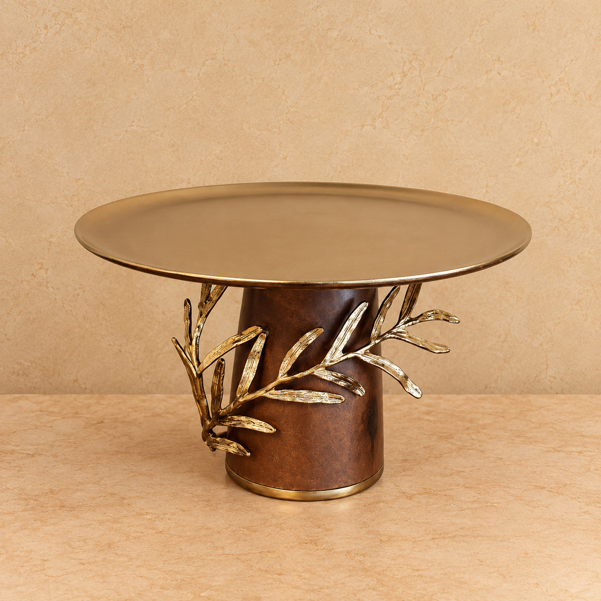 Gilded Grove Cake Stand