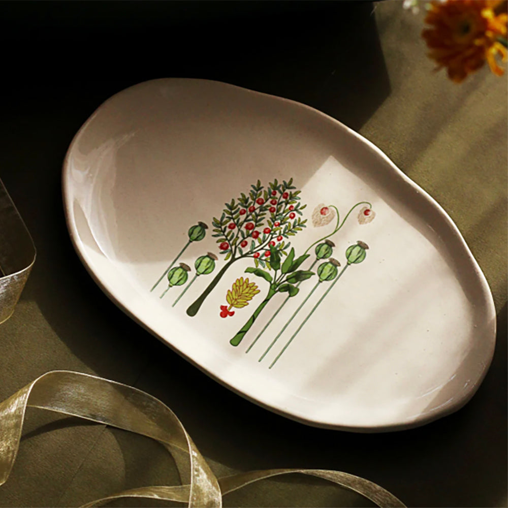 Bagh Platters & Tongs (Set of 3)