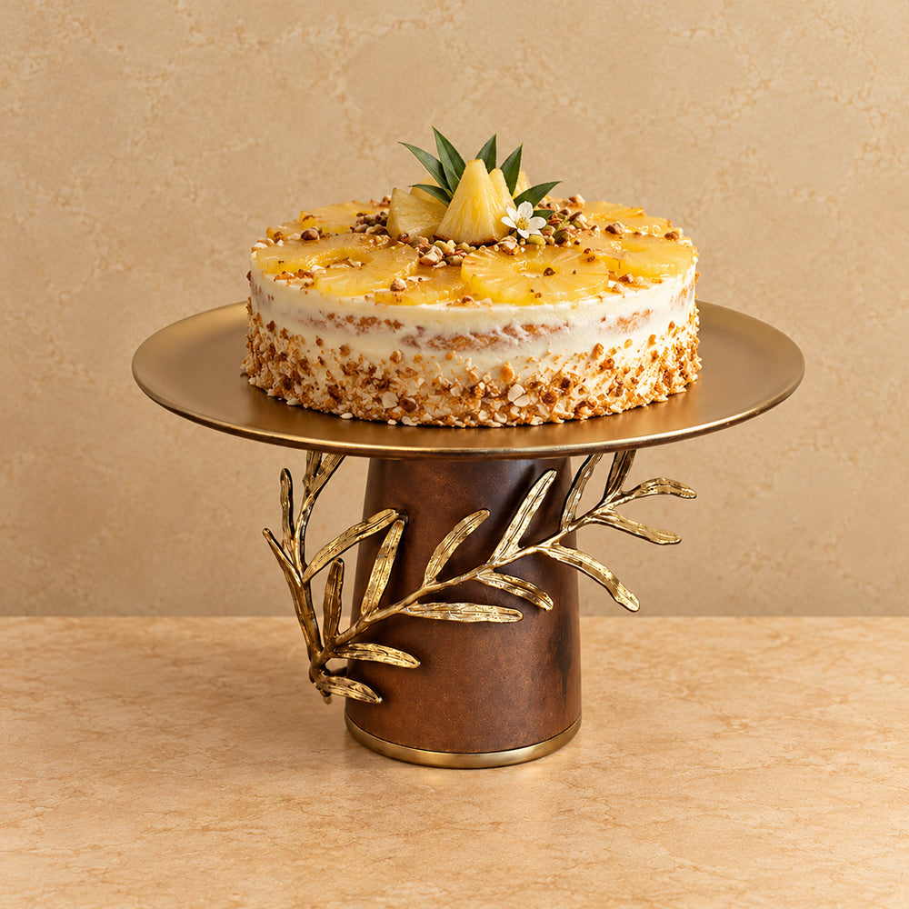 Gilded Grove Cake Stand