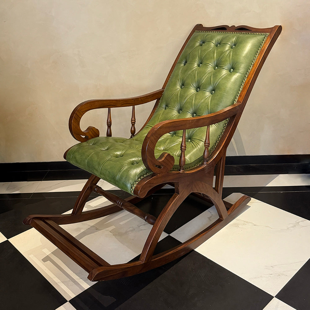 Victorian Emerald Rocking Chair
