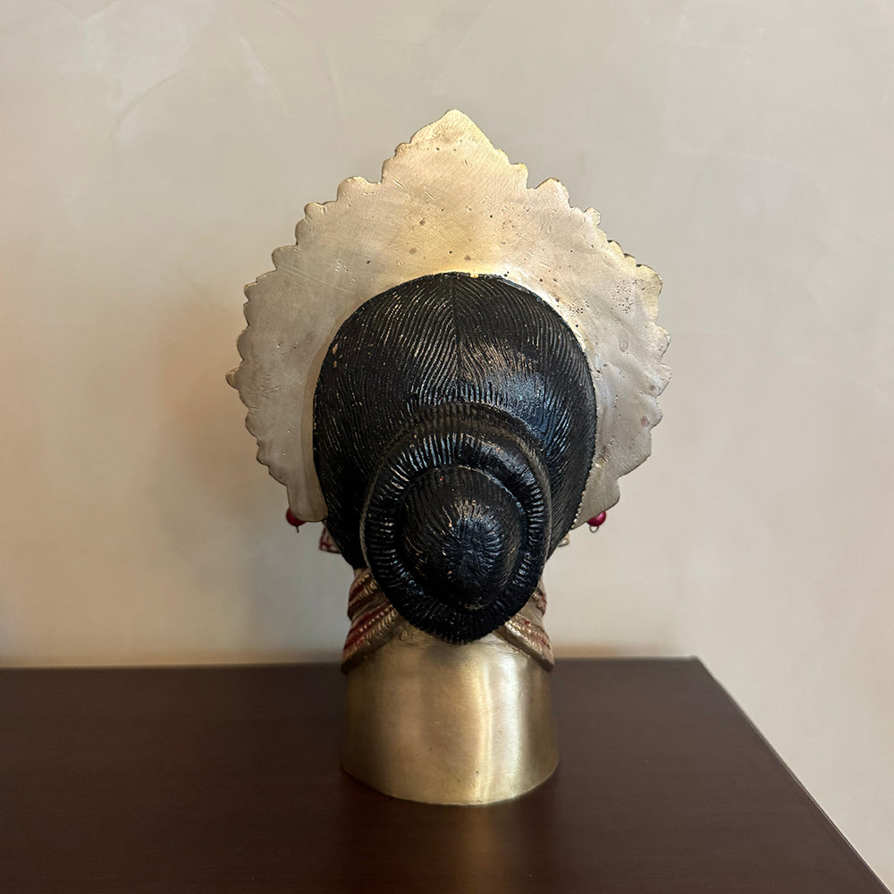 Antique Brass Goddess Head