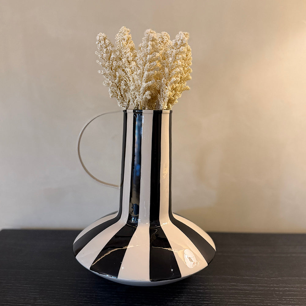 Striped Metal Vase