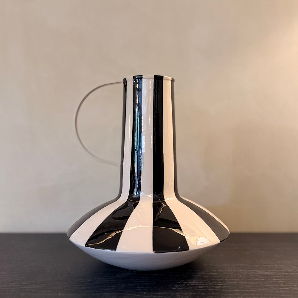 Striped Metal Vase