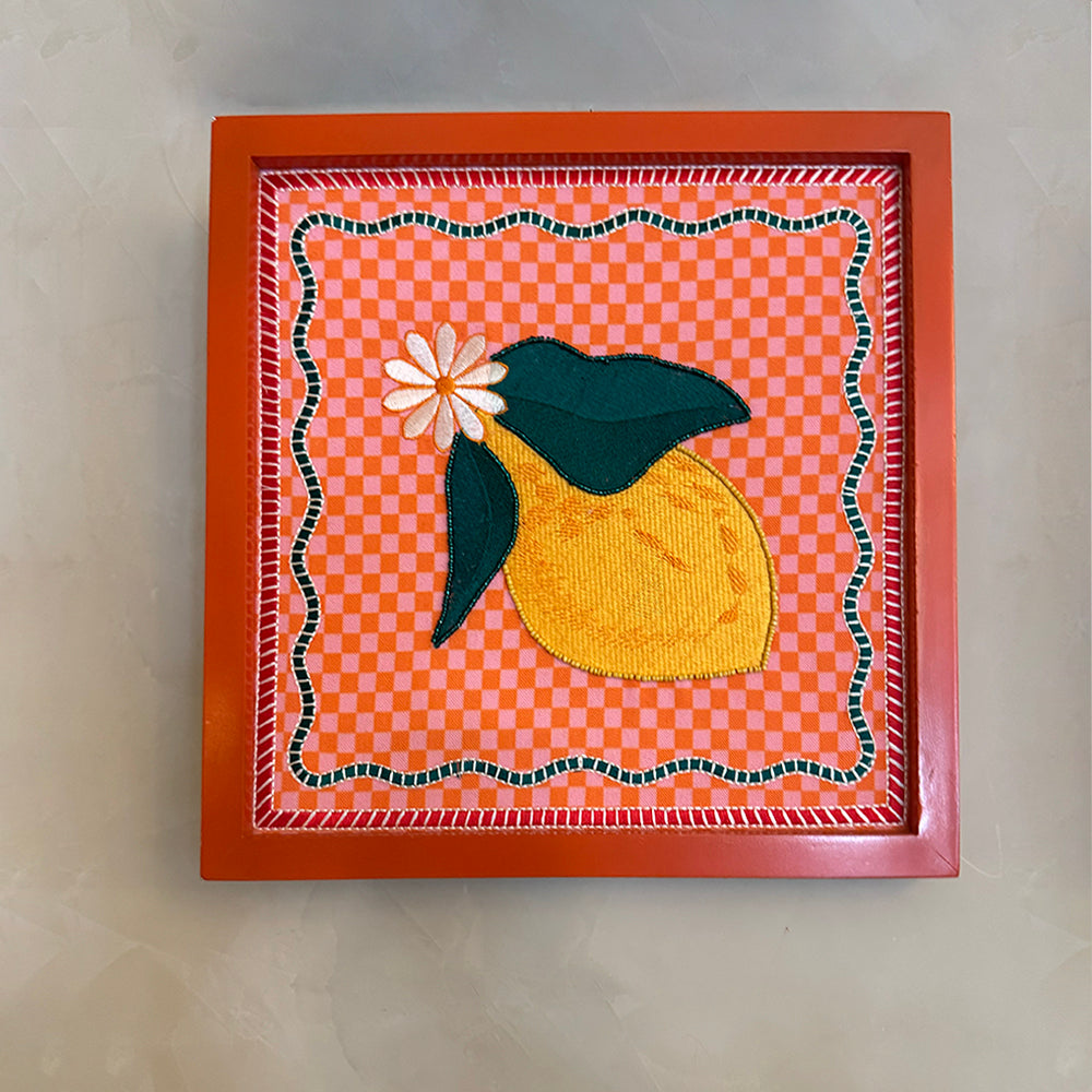 Embroidered Citrus Frame