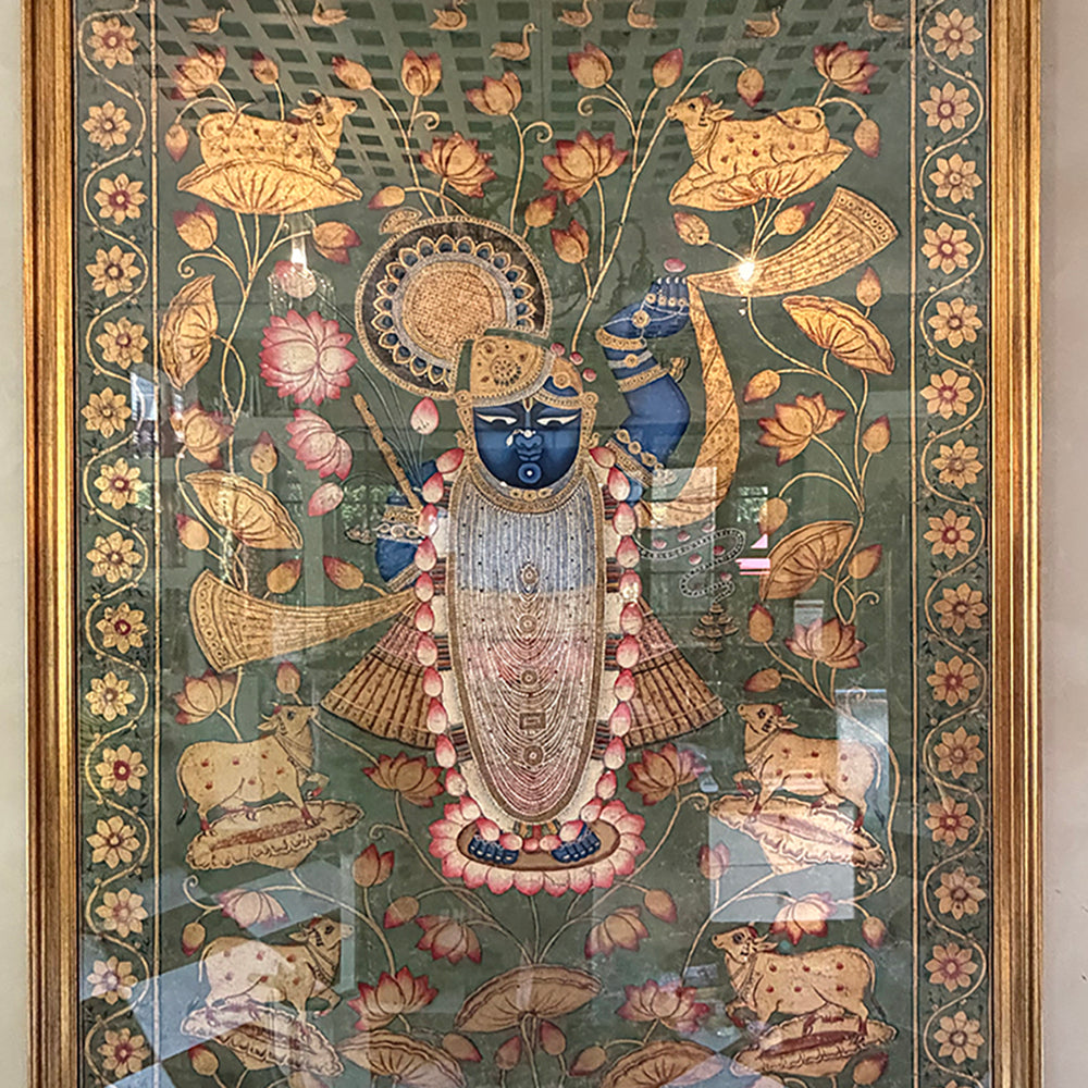 "Divine Shrinathji" Pichwai Framed Painting