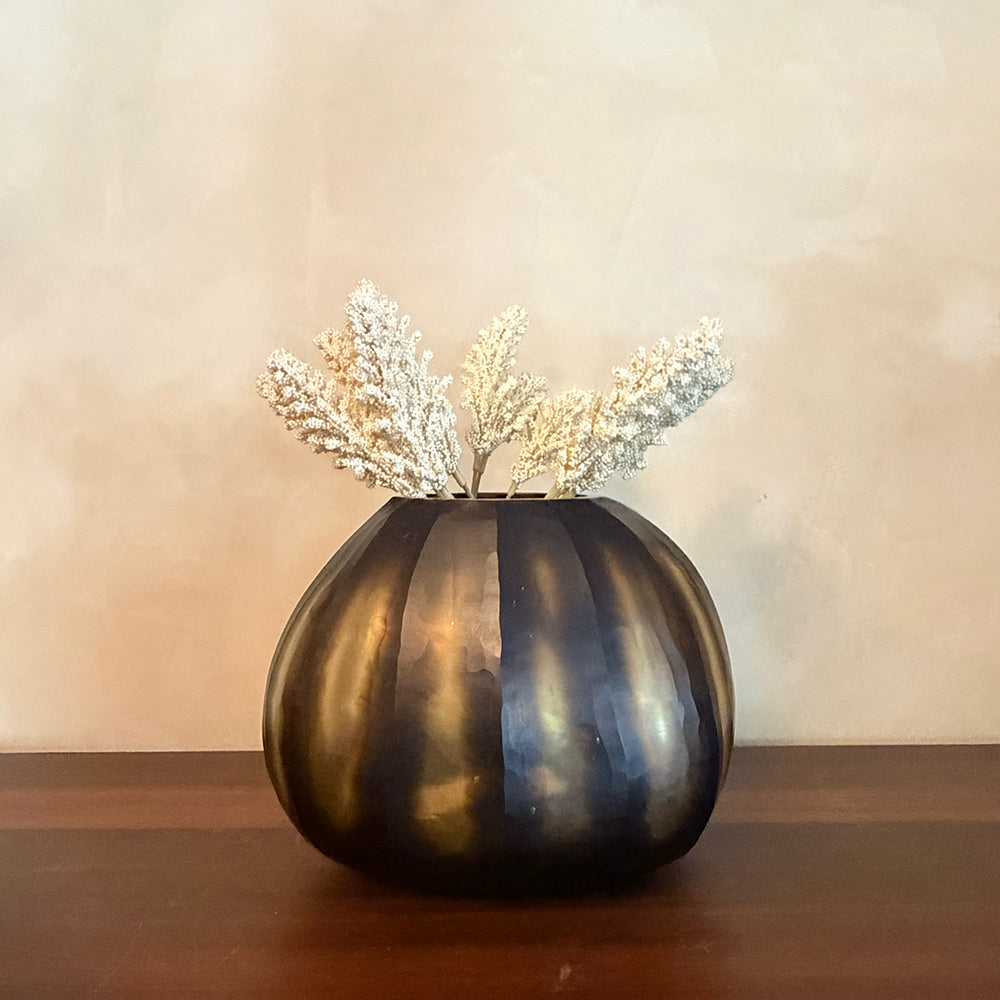 Ribbed Ocean Vase