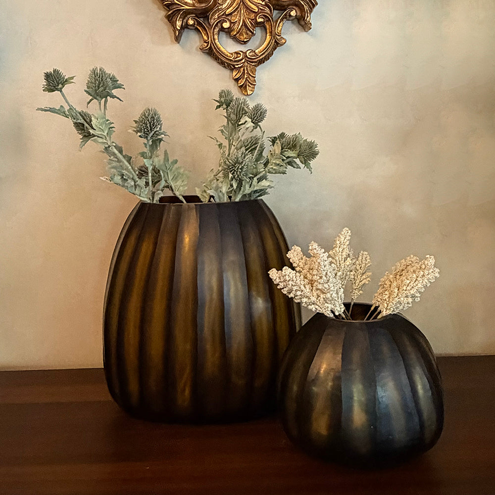 Ribbed Ocean Vase