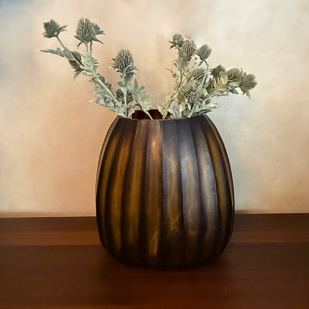 Ribbed Ocean Vase
