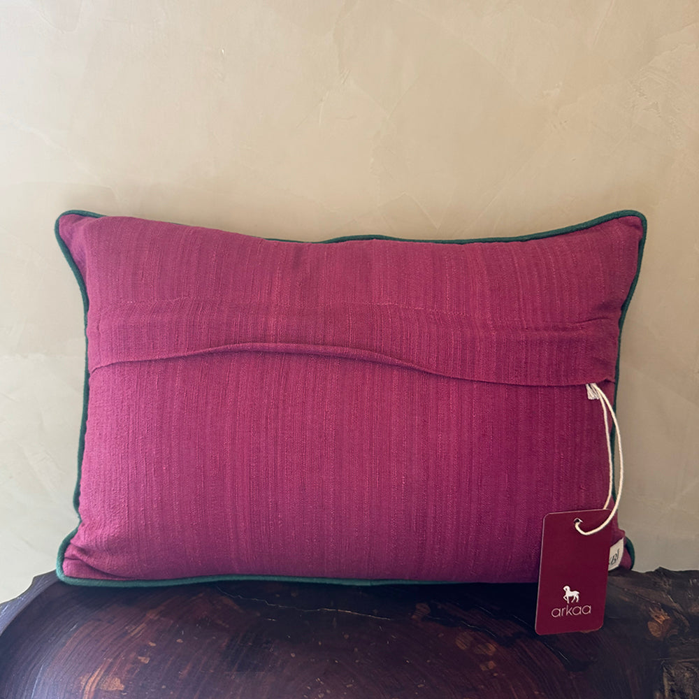 Purple Meadow Silk Cushion Cover