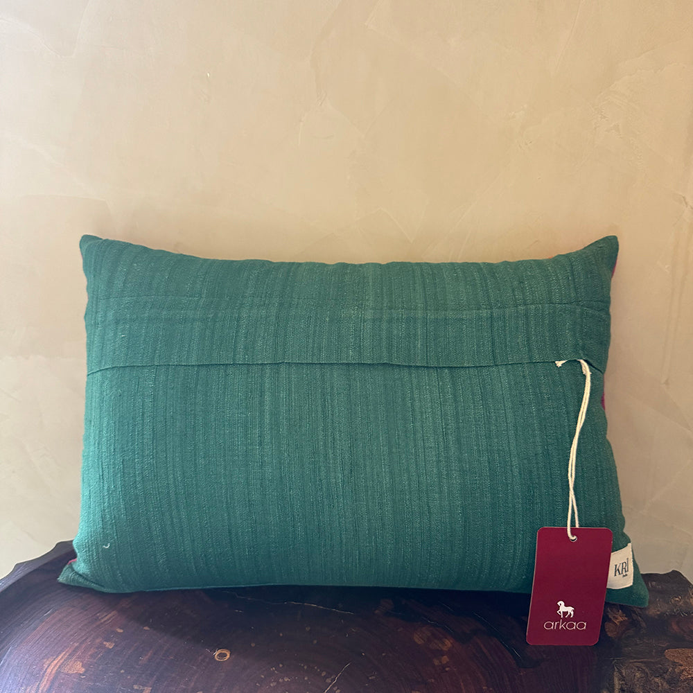 Turq Pink Silk Cushion Cover