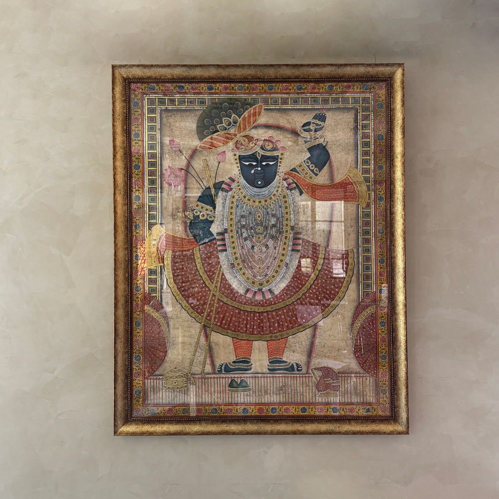 "Shrinathji in Splendour" Pichwai Framed Painting
