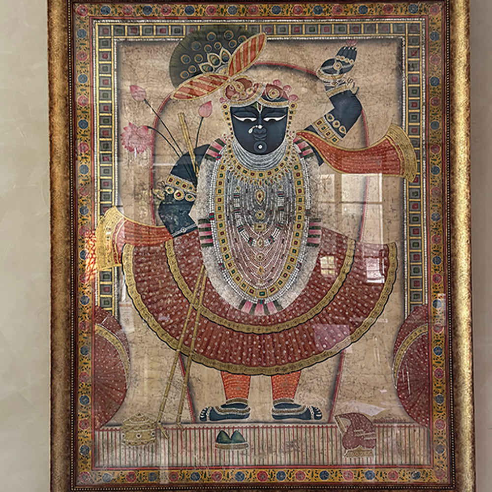 "Shrinathji in Splendour" Pichwai Framed Painting