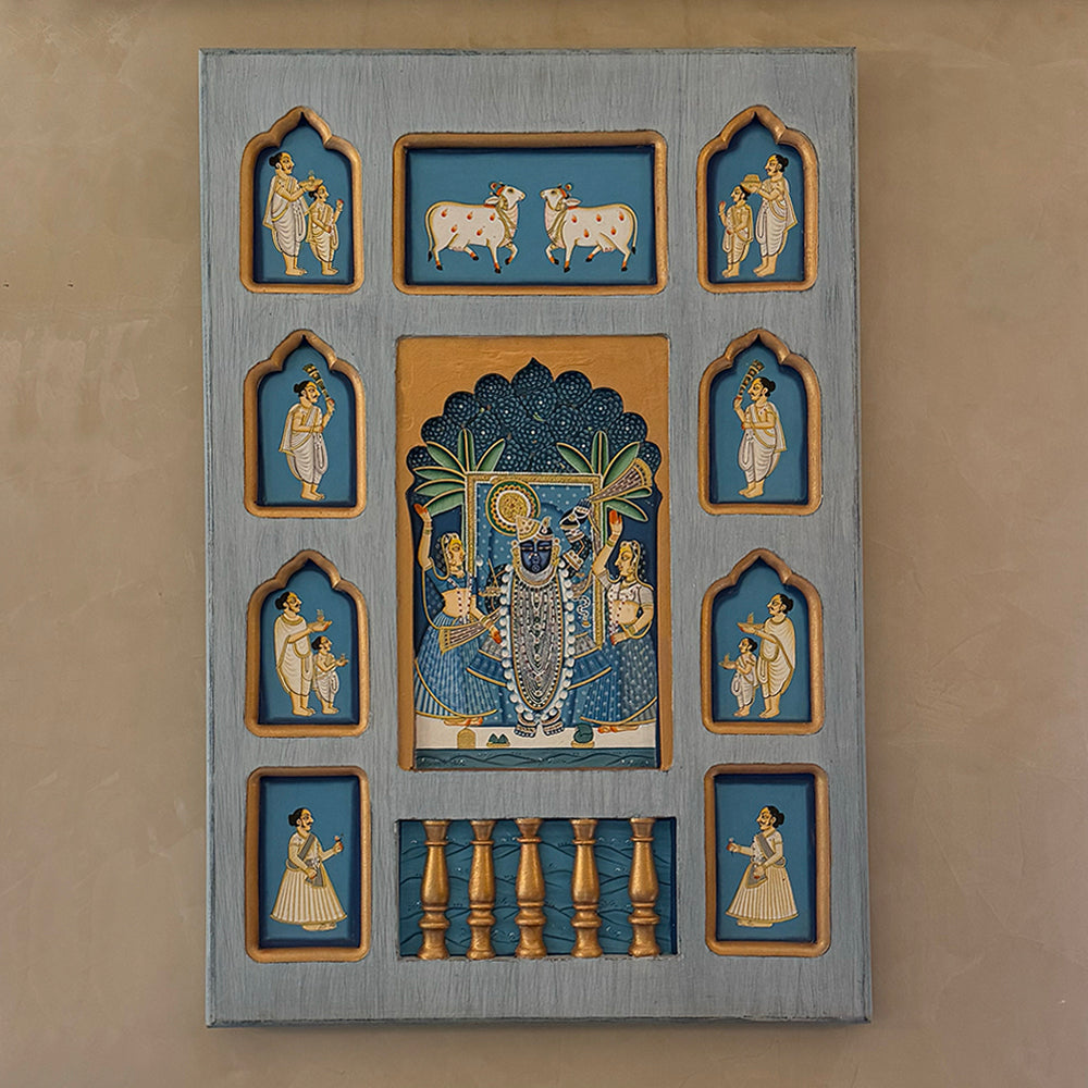 Hand Painted Pichwai Wooden Jharoka